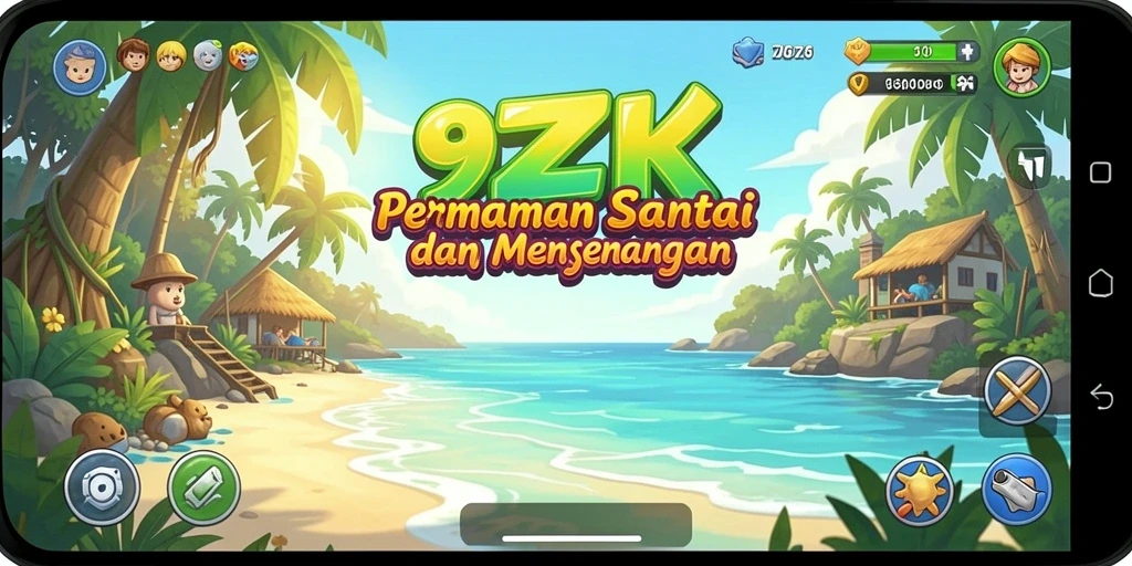 Tampilan gameplay 9ZK yang penuh warna dan menarik.