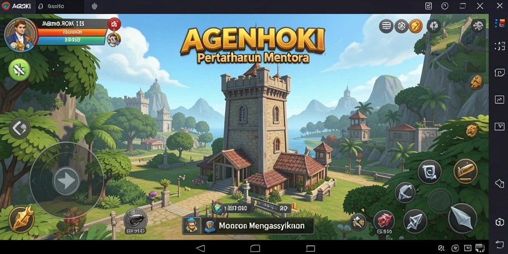Tangkapan layar menunjukkan gameplay menarik dari AGENHOKI Tower Defense.