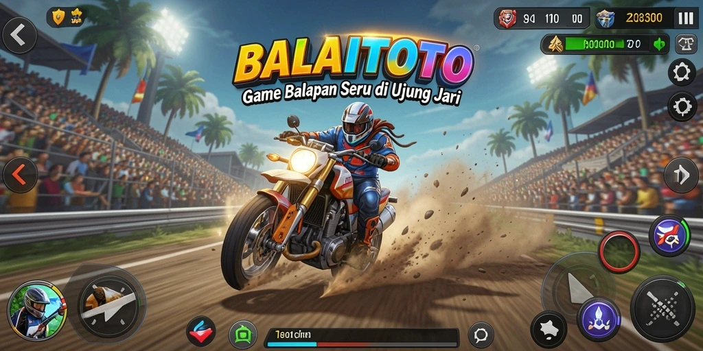 Screenshot yang menampilkan balapan mendebarkan di BALAITOTO.