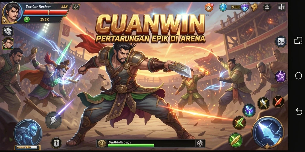 Tampilan utama CUANWIN menampilkan aksi pertarungan yang mendebarkan.