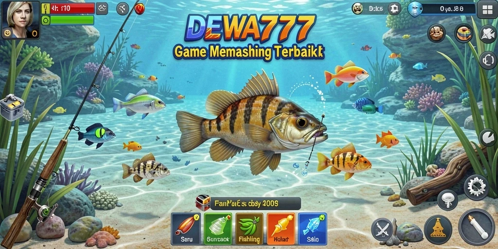 Gameplay Fishing yang seru dan penuh warna di DEWA777.