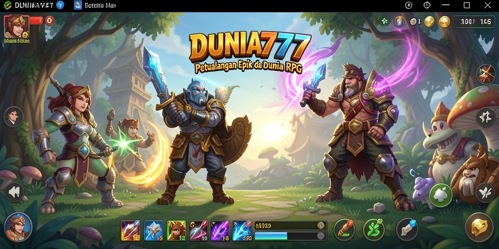 Screenshot DUNIA777 menampilkan pertarungan epik di dunia RPG yang menakjubkan.