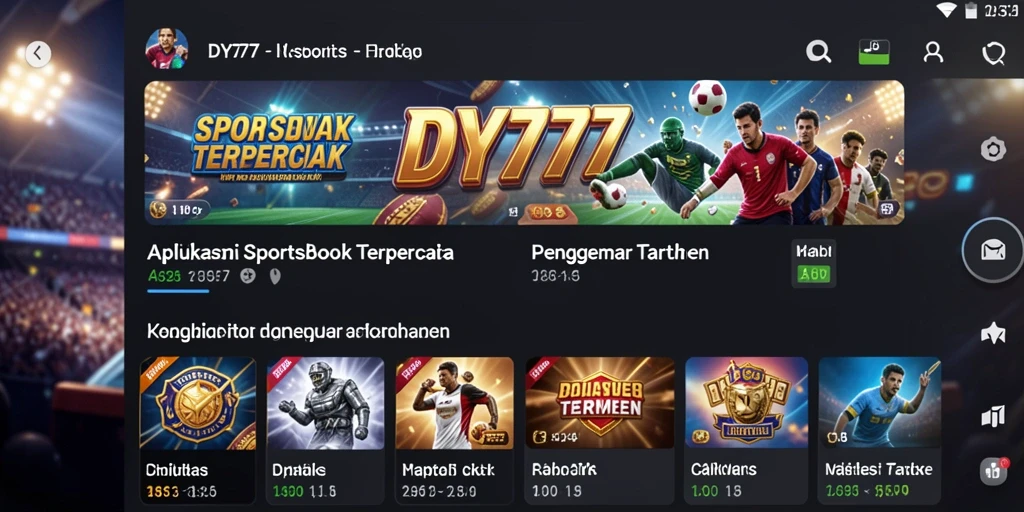 Tampilan gameplay DY777 yang menarik dan interaktif untuk taruhan olahraga.