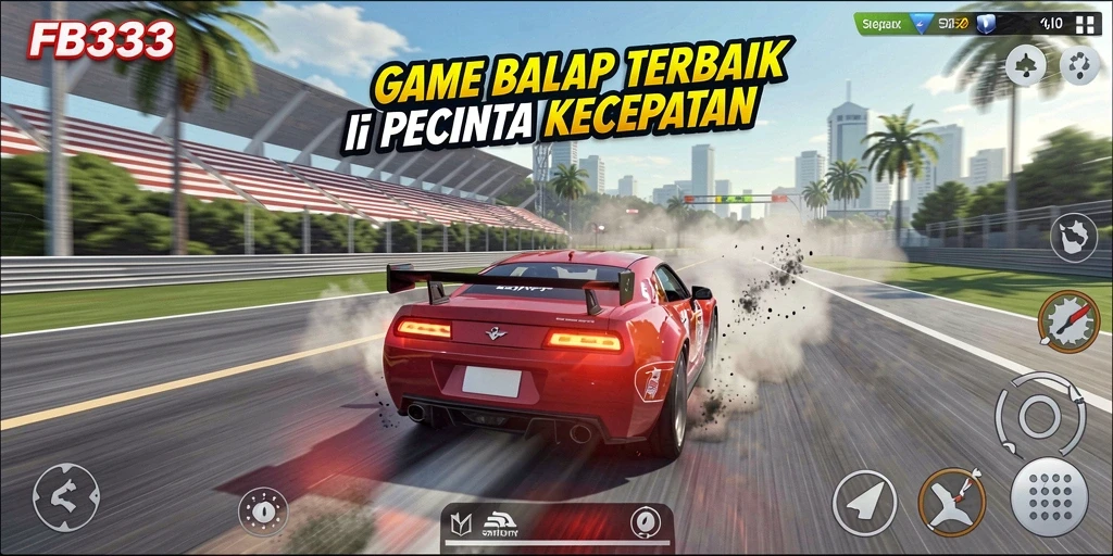 Screenshot utama FB333 menampilkan aksi balap yang mendebarkan dan grafis yang menawan.