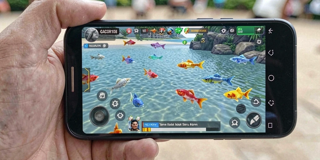Screenshot GACOR108 menampilkan aksi menembak ikan dengan grafis yang memukau.