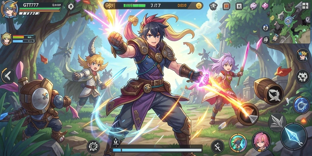 Tampilan menarik dari gameplay anime GT777 yang penuh aksi.