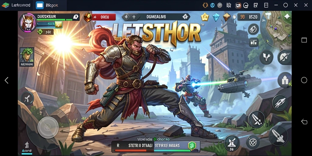 Screenshot LETSTHOR menampilkan aksi pertempuran yang seru dan strategi mendalam.