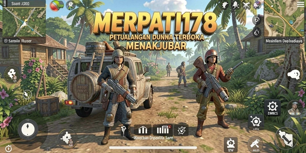 Tangkapan layar gameplay MERPATI178 yang menampilkan dunia terbuka yang kaya.