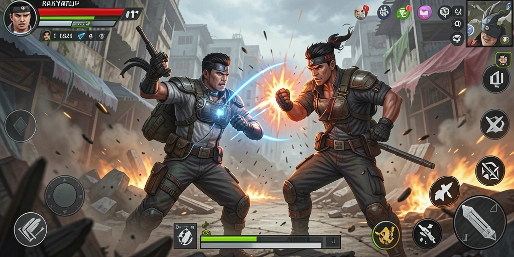 Tampilan gameplay RAKYATJP yang penuh aksi dan seru.