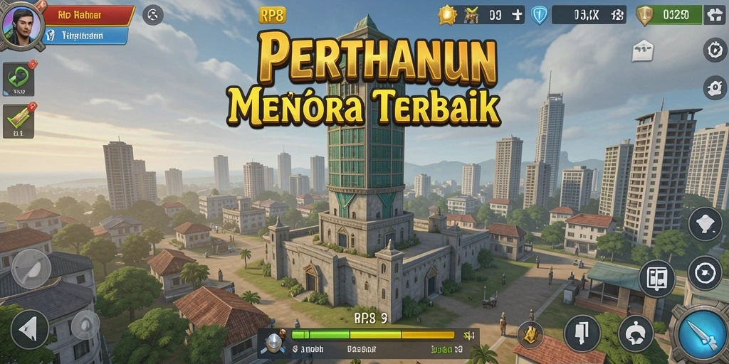 Tangkapan layar gameplay menakjubkan dari RP8 Tower Defense.