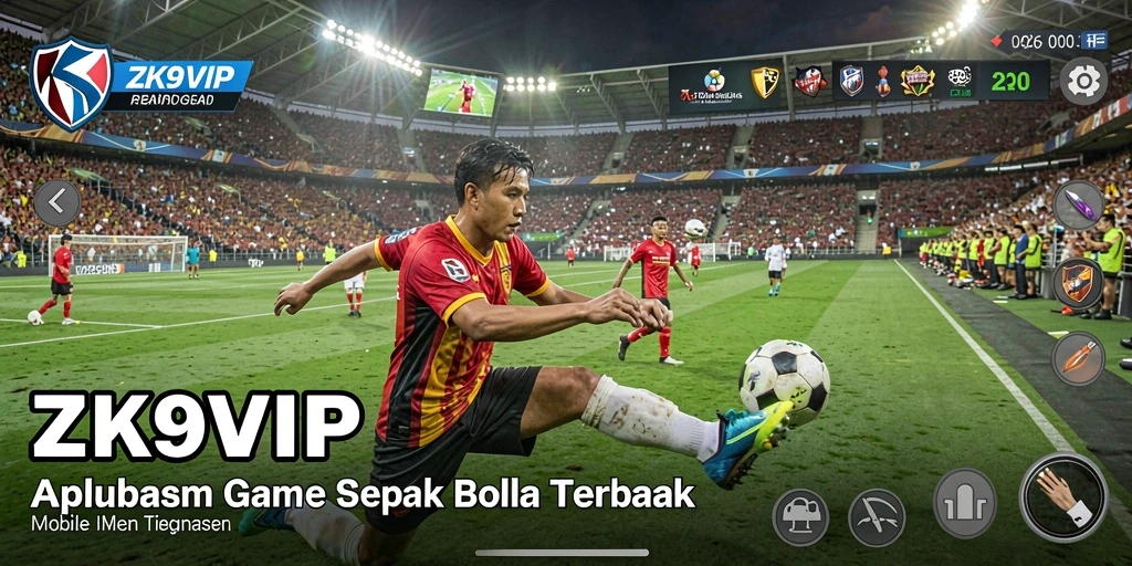 Tampilan fantastis dari gameplay sepak bola ZK9VIP yang seru.